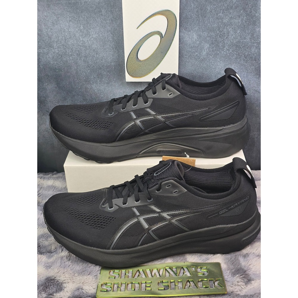 NWT ASICS Gel-Kayano 31 Running Shoes Black Sneakers Mens 14 Extra Wide